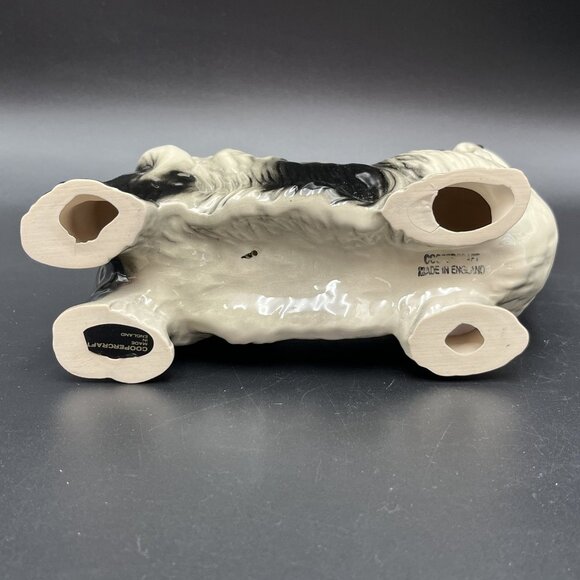 Coopercraft England Shih-Tzu / Lhasa Apso Black & White Ceramic Figurine - Picture 8 of 12
